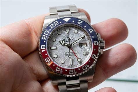 rolex gmt white gold meteorite|Rolex gmt 2 pepsi meteorite.